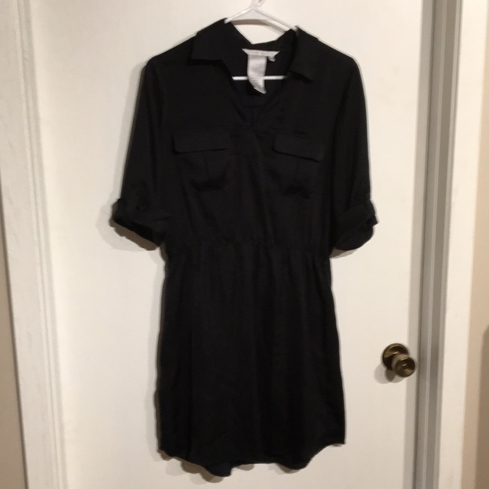 Black shirt dress